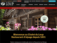 Tablet Screenshot of lechaletduloup.com